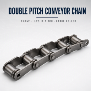 Double Pitch Conveyor Chain C2052 - 31.75 mm (1.25 in), Large Roller