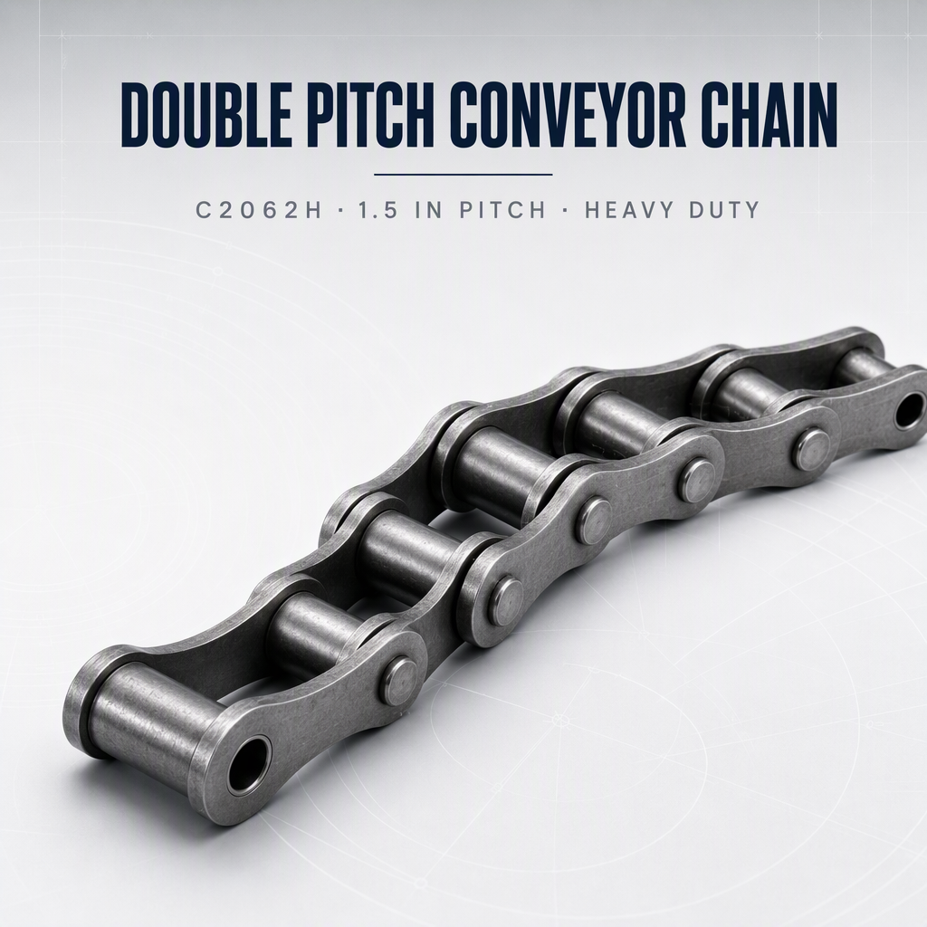 Double Pitch Conveyor Chain C2062H - 38.1 mm (1.5 in), Heavy Duty