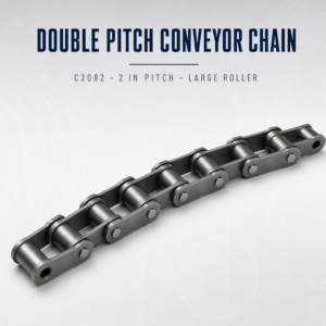Double Pitch Conveyor Chain C2082 - 50.8 mm (2 in), Large Roller