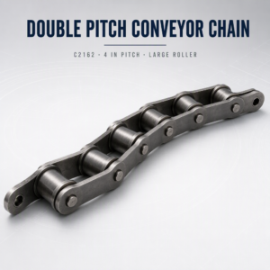 Double Pitch Conveyor Chain C2162 - 101.6 mm (4 in), Large Roller