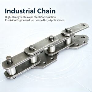Roller chain with attachments